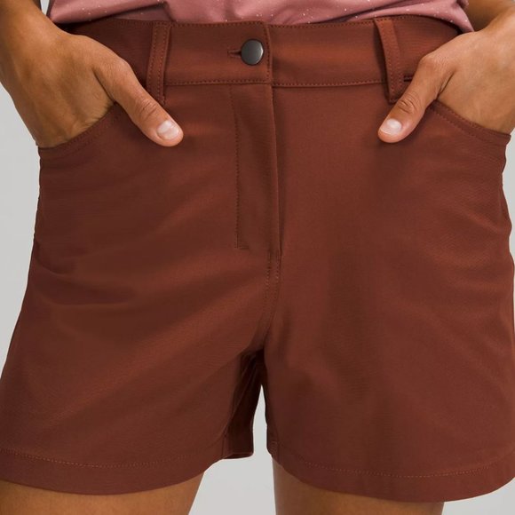 lululemon athletica Pants - Lululemon Women's City Sleek High-Rise 5 Pocket Short 4" Dark Terracotta Size 30